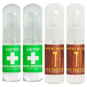 New 4 pc Plant Based‎ Sealed Hand Sanitizer Sprays